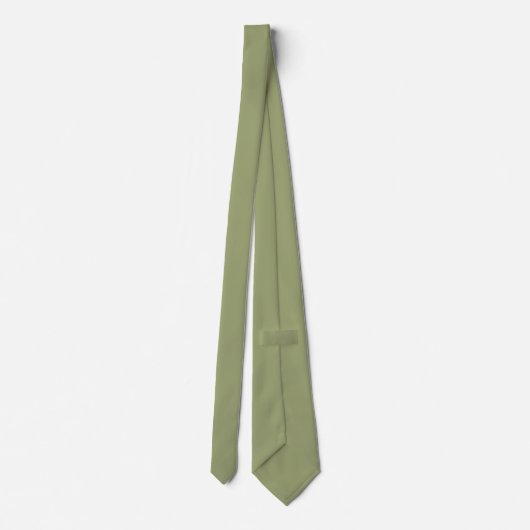 Muted Moss Green Color ネクタイ (裏面)