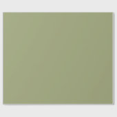 Muted Moss Green Color ラッピングペーパー (フラット)