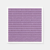 Muted Mulberry Glitter Style Horizontal Stripes スタンダードカクテルナプキン (正面)