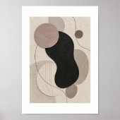 Muted Orbit | Minimal Abstract Plaster Art Print ポスター (正面)
