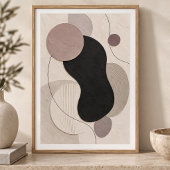 Muted Orbit | Minimal Abstract Plaster Art Print ポスター