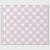 muted pastel pink white gingham plaid print ラッピングペーパー (フラット)