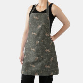 Muted Poinsetta Olive All-Over Print Apron エプロン (インサイチュ)