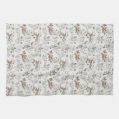 Muted Poinsettas Kitchen Towel キッチンタオル (横)