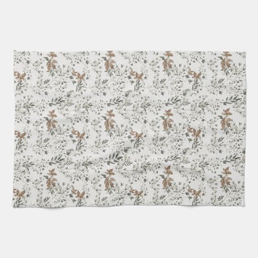 Muted Poinsettas Kitchen Towel キッチンタオル (横)
