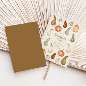 Muted Pumpkin and Gourd Thanksgiving Dinner 招待状