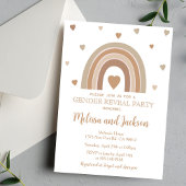Muted Rainbow Gender Reveal Invitation 招待状