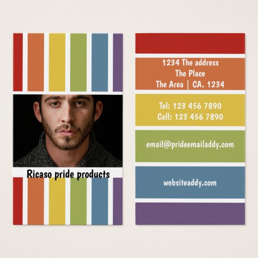 Muted Rainbow Pride Personalized (正面&裏面)