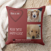 Muted Red Forever Heart Tribute クッション (ブランケット)