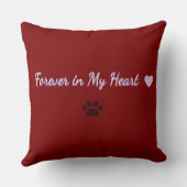 Muted Red Forever Heart Tribute クッション (裏面)