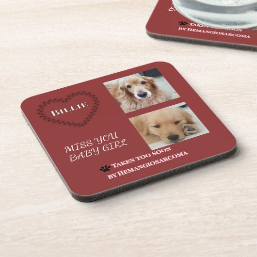 Muted Red Memory Tribute コースター (左側)