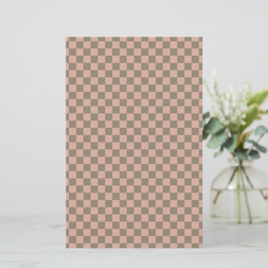 Muted Rose & Sage Checkered Small Scrapbook Paper (スタンド正面)