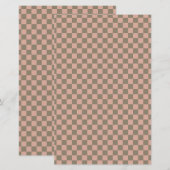 Muted Rose & Sage Checkered Small Scrapbook Paper (正面/裏面)