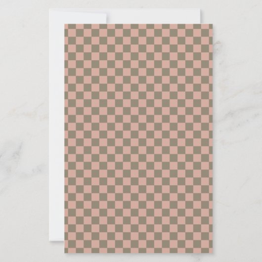 Muted Rose & Sage Checkered Small Scrapbook Paper (裏面)