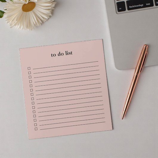 Muted Rose To Do List Minimalist Teacher Simple ノートパッド