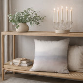 Muted Sky Horizon Throw Pillow クッション