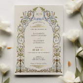 Muted Victorian Royal Elegance Wedding Invitations 箔招待状