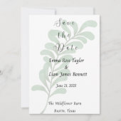 Muted Vines Save the Date Card 招待状 (正面)