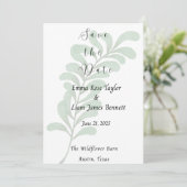 Muted Vines Save the Date Card 招待状 (スタンド正面)