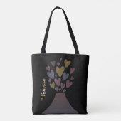 Muted Volcano Hearts Tote Bag – Customizable Gift トートバッグ (裏面)