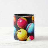 Muti色の大理石のコーヒー・マグ マグカップ (中央)