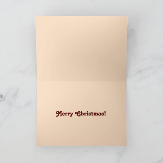 Muttおもしろい質問いけな犬の写真クリスマス シーズンカード (内部)