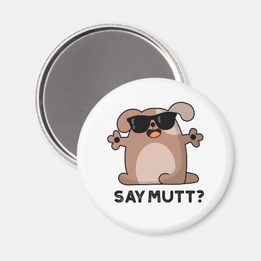 Mutt Doggie Punおもしろいを言う マグネット (正面/裏面)