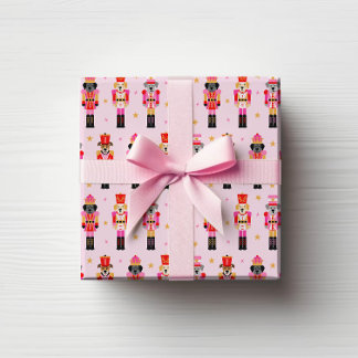 Muttcracker Christmas - Pink Dog Nutcrackers ラッピングペーパー