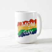 Mutter ist lesbisch mit Regenbogen  コーヒーマグカップ (正面右)