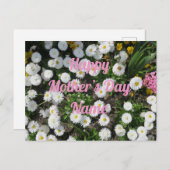 muttertag,クレインヴァイセフリュンリンスブルメローザシュリフト ポストカード (正面/裏面)