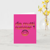 Mutti Nummer 1は死にます(ドイツ語の第1お母さん) カード (黄色い花)