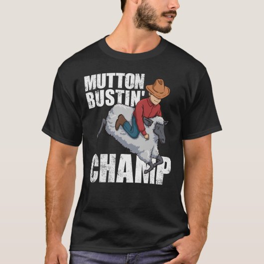 Mutton Bustin' Champ Rodeo State Fair Kids Tシャツ (正面)