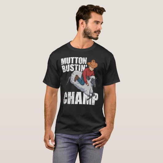 Mutton Bustin' Champ Rodeo State Fair Kids Tシャツ (正面フル)