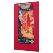 Muttra Krishnaの寺院旅行ポスター クリップボード (左)