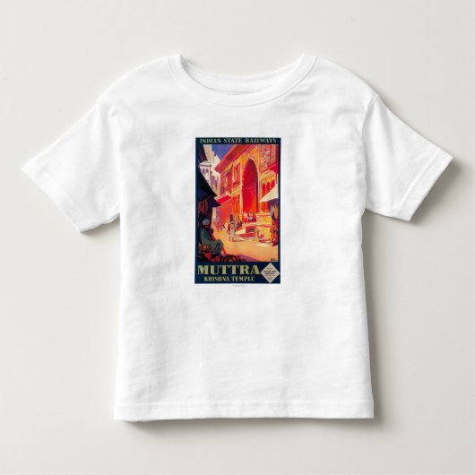 Muttra Krishnaの寺院旅行ポスター トドラーTシャツ (正面)