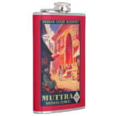 Muttra Krishnaの寺院旅行ポスター フラスク (右)