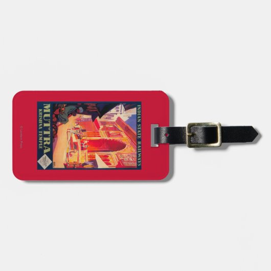 Muttra Krishnaの寺院旅行ポスター ラゲッジタグ (正面横)