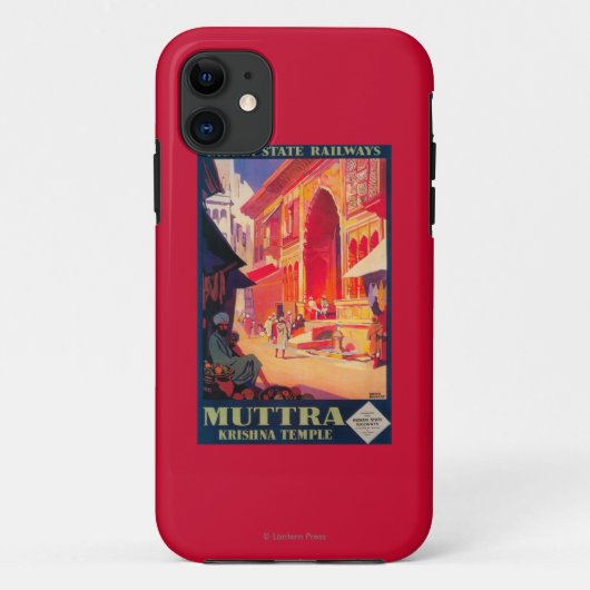 Muttra Krishnaの寺院旅行ポスター Case-Mate iPhoneケース (裏面)
