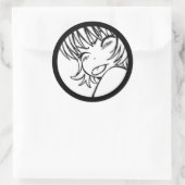 muuhh – かわいいアニメ – かわいい>_< ラウンドシール (バッグ)