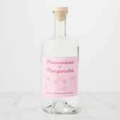Muumuus & Margaritas Pink & Red Bachelorette リキュールボトルラベル (正面)