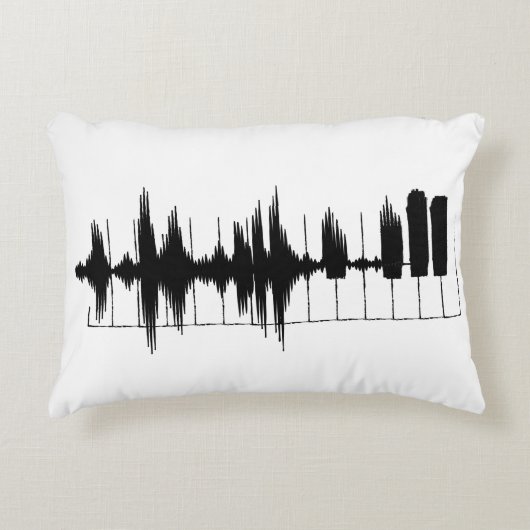 Muziek noten. Keyboard, piano toetsen. アクセントクッション (正面)