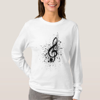 Muzikale bladmuziek muzieknoten patroon. Muziek Tシャツ