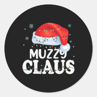 Muzzyクロースクリスマスファミリーマッおもしろいチング祖母Chr ラウンドシール