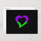 mvのロゴのデザイン-愛およびおもしろい- mvのハート ポストカード (正面/裏面)