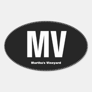 MVプルマーサのヴィネヤードオーバルバンパーステッカー 楕円形シール