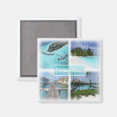 MV0021アジア、モルディブ、冷蔵庫 マグネット (正面/裏面)