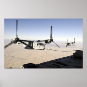 MV-22オスプレイが空中飛行を行う ポスター