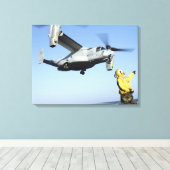 MV-22オスプレイがUSSナッソーから発射 キャンバスプリント (インサイチュ (ウッドフロア))