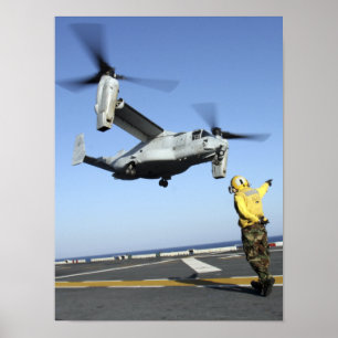 MV-22オスプレイがUSSナッソーから発射 ポスター