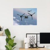 MV-22オスプレイ航空機 ポスター (ホームオフィス)
